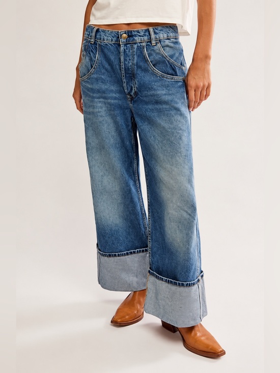 Free People Denim - Free People We The Free Final Countdown Cuffed Wide Leg